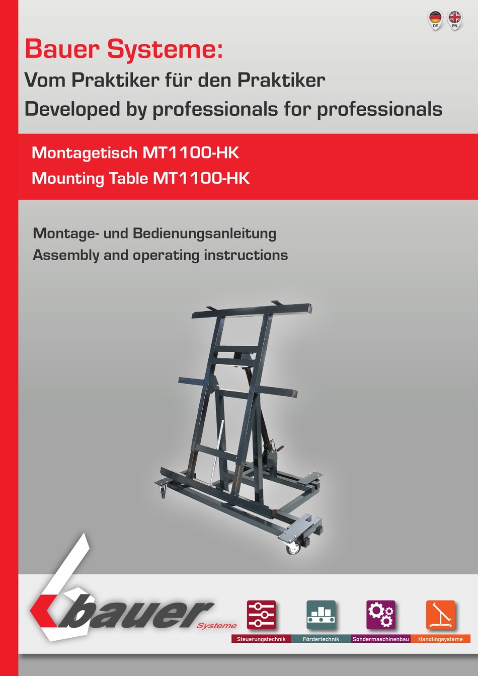 BAUER MT1100HK ASSEMBLY AND OPERATING INSTRUCTIONS MANUAL Pdf Download