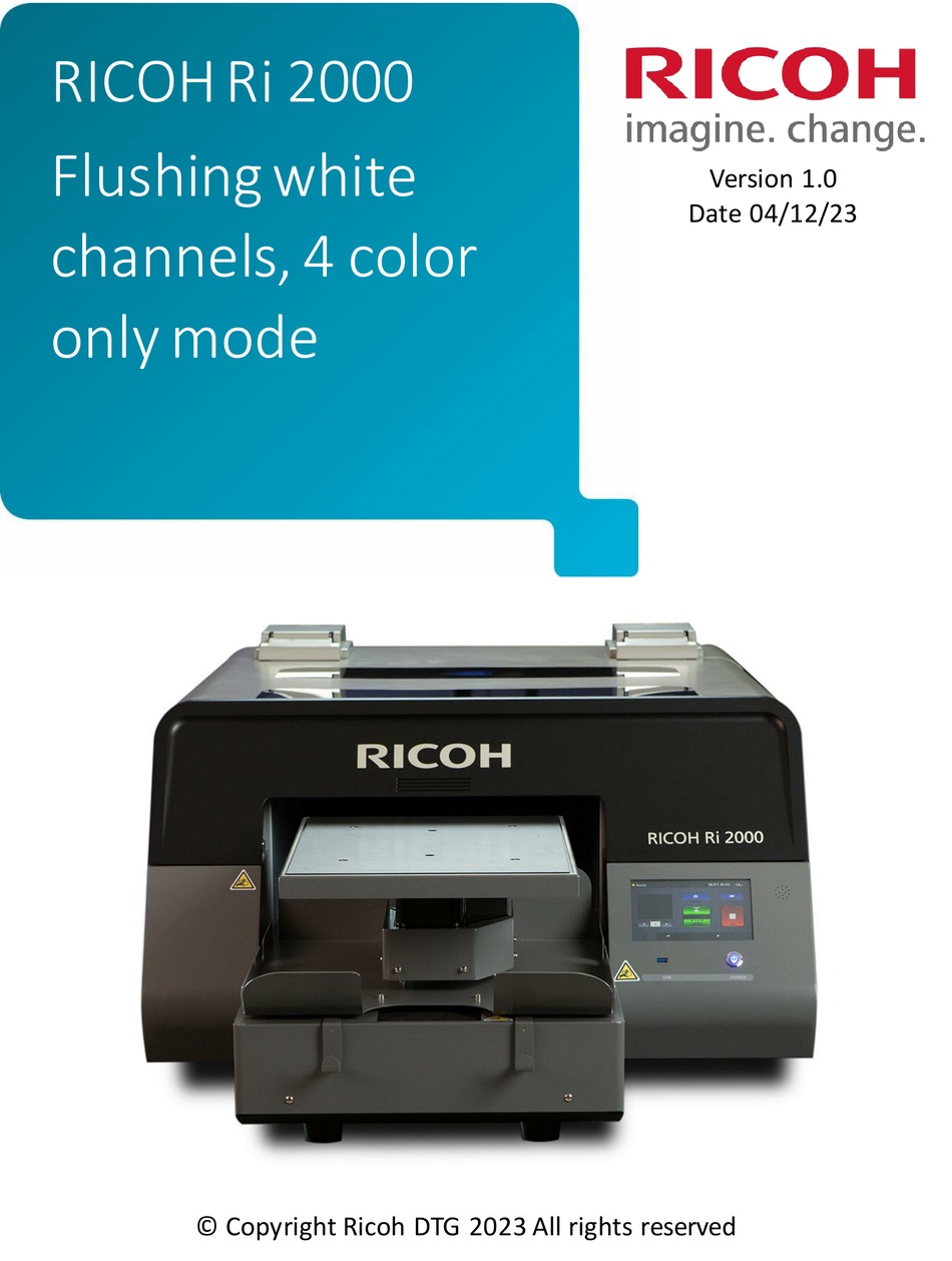 RICOH RI2000 QUICK START MANUAL Pdf Download | ManualsLib