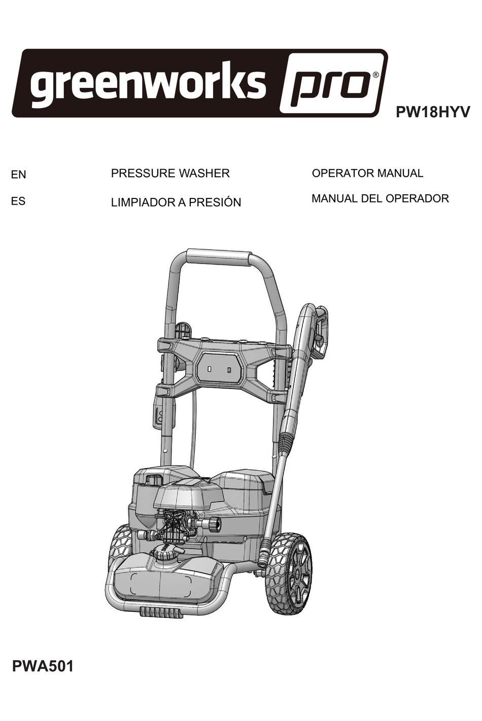 GREENWORKS PRO PW18HYV OPERATOR'S MANUAL Pdf Download ManualsLib
