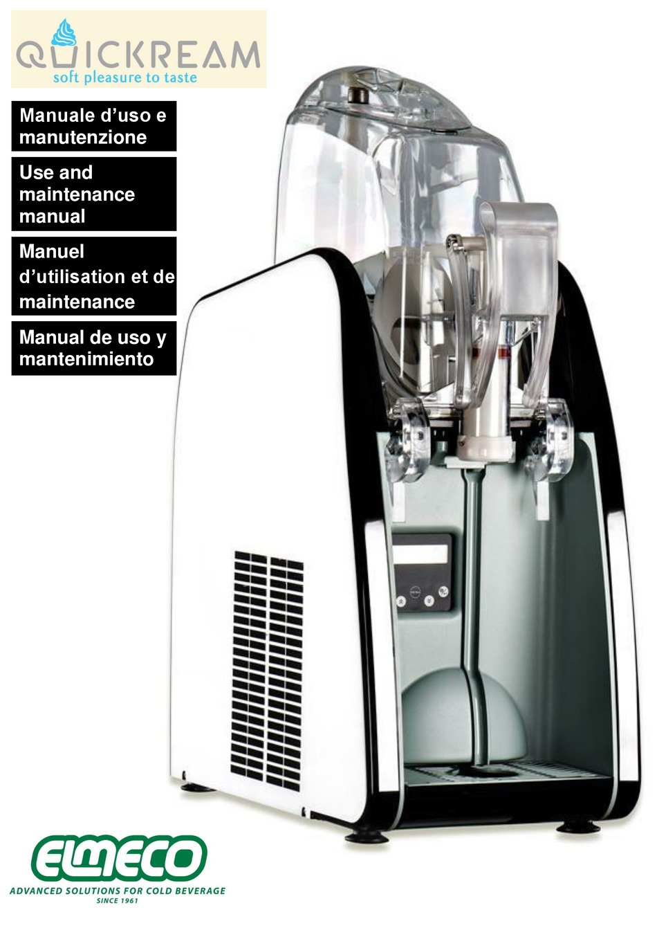 ELMECO QUICK CREAM USE AND MAINTENANCE MANUAL Pdf Download ManualsLib