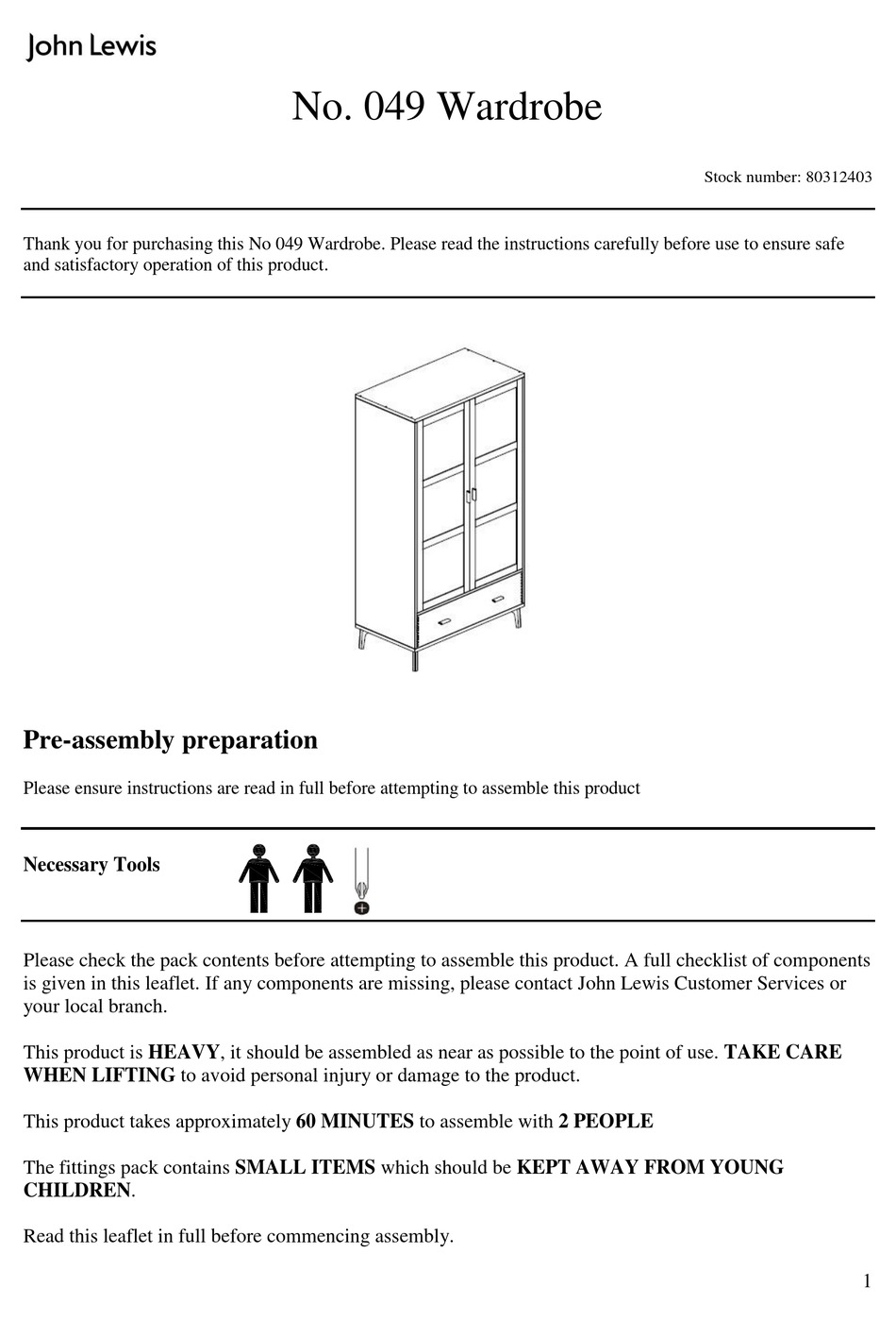 JOHN LEWIS 049 QUICK START MANUAL Pdf Download ManualsLib
