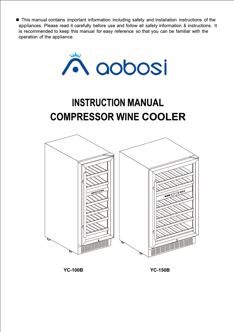 AOBOSI YC100B INSTRUCTION MANUAL Pdf Download ManualsLib