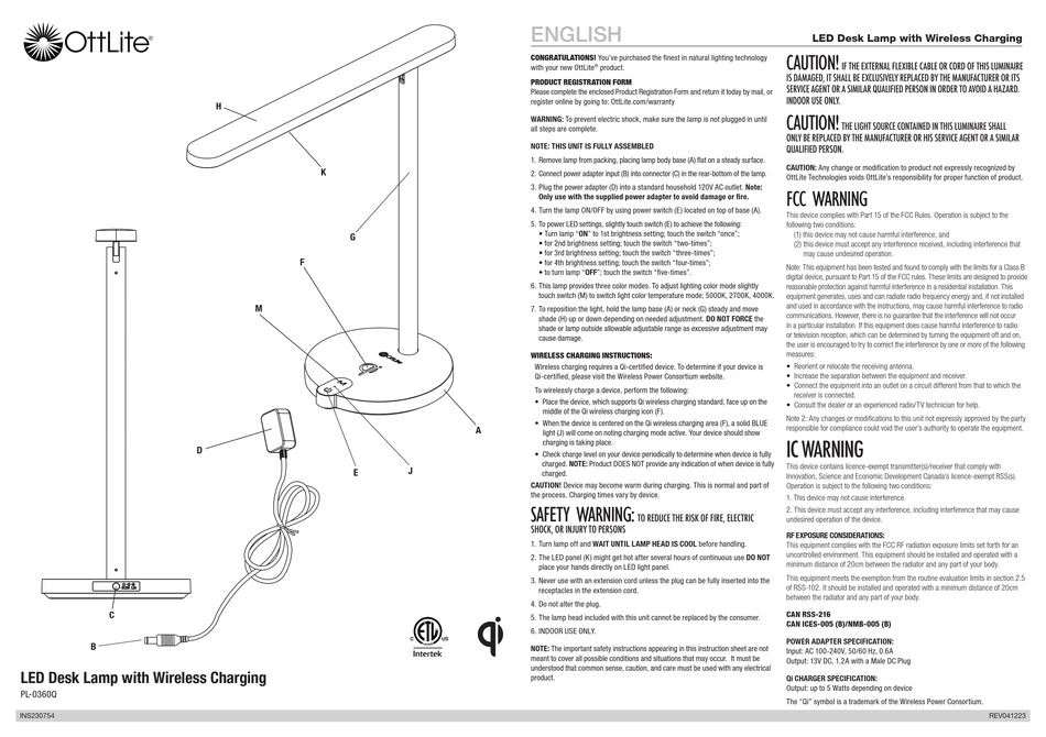 OTTLITE PL0360Q USER MANUAL Pdf Download ManualsLib