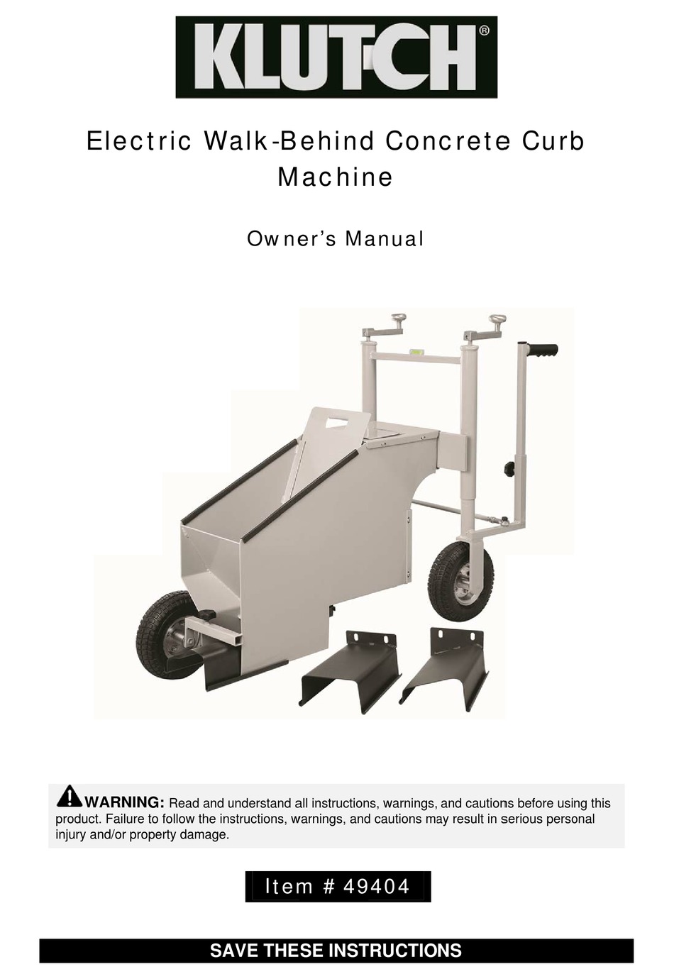 KLUTCH 49404 OWNER'S MANUAL Pdf Download ManualsLib