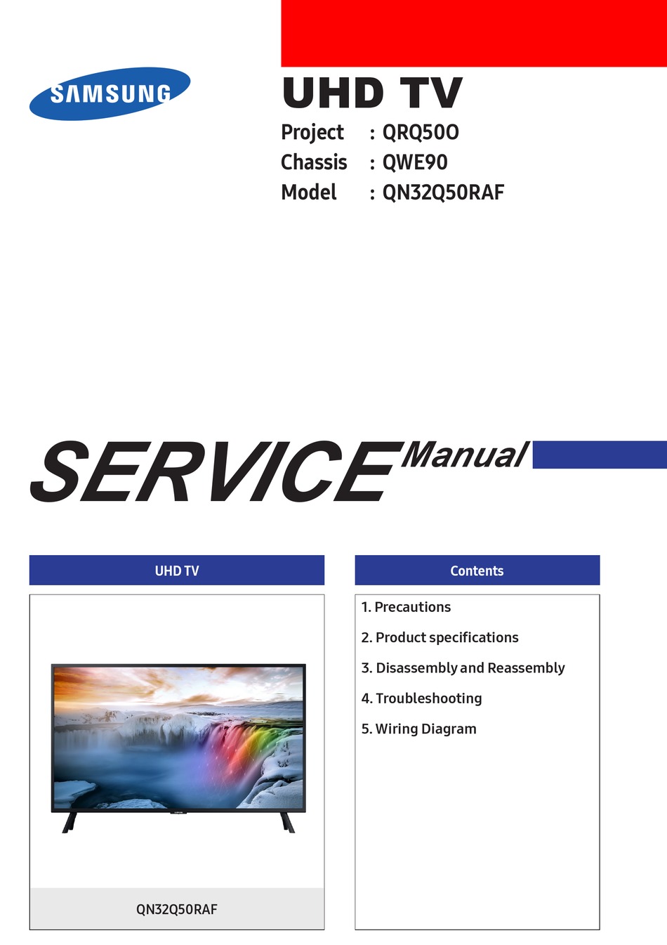 SAMSUNG QN32Q50RAF SERVICE MANUAL Pdf Download | ManualsLib