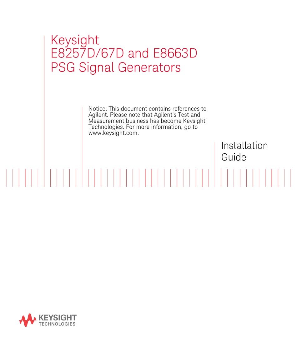 KEYSIGHT E8257D INSTALLATION MANUAL Pdf Download ManualsLib