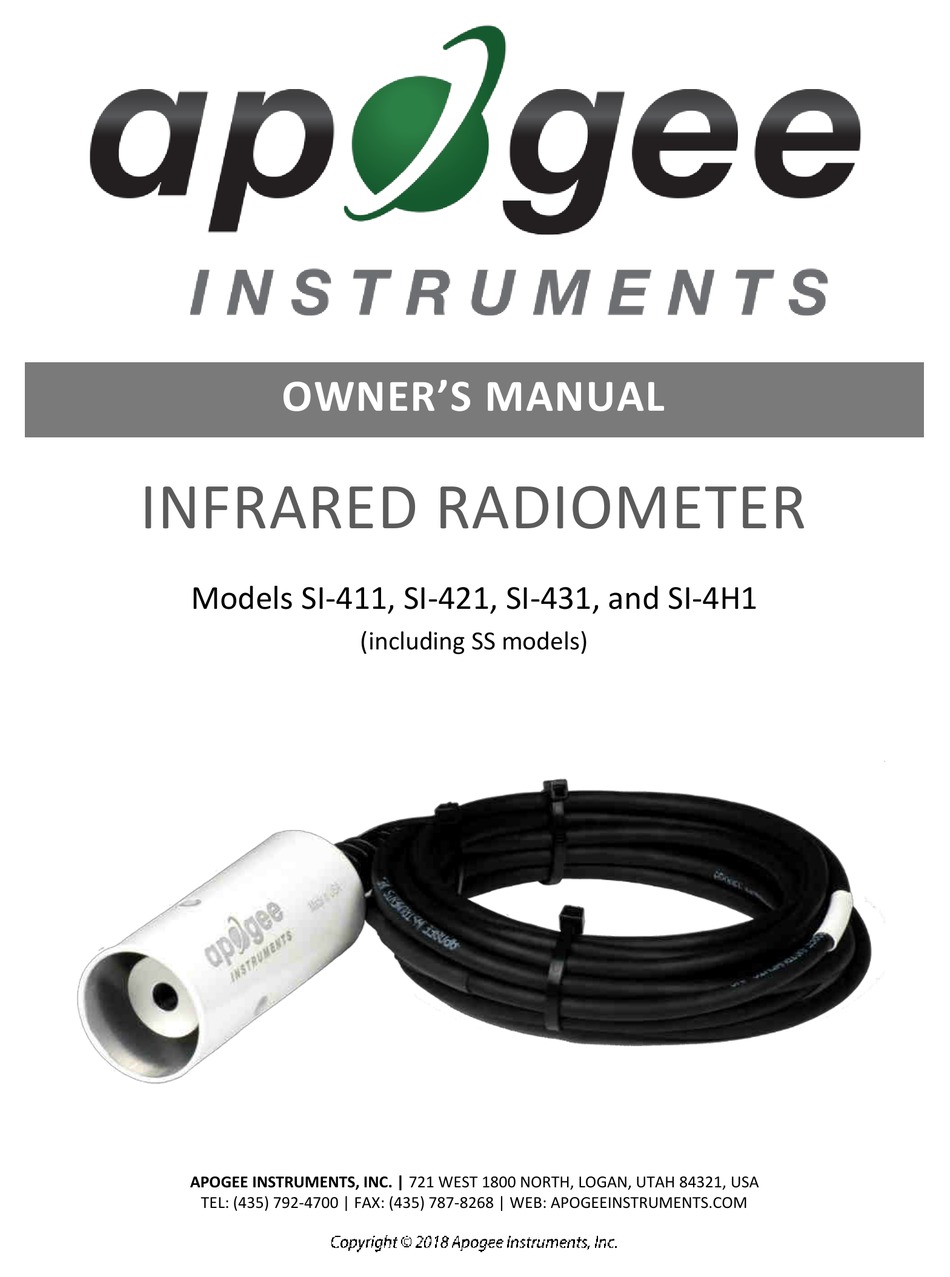 APOGEE SI411 OWNER'S MANUAL Pdf Download ManualsLib