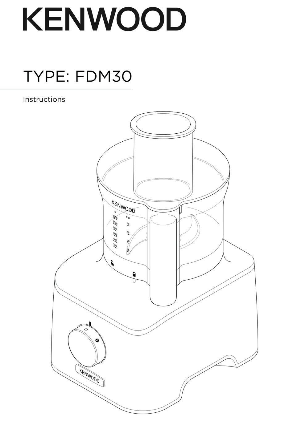 KENWOOD MULTIPRO COMPACT FDM304SS INSTRUCTIONS MANUAL Pdf Download ManualsLib