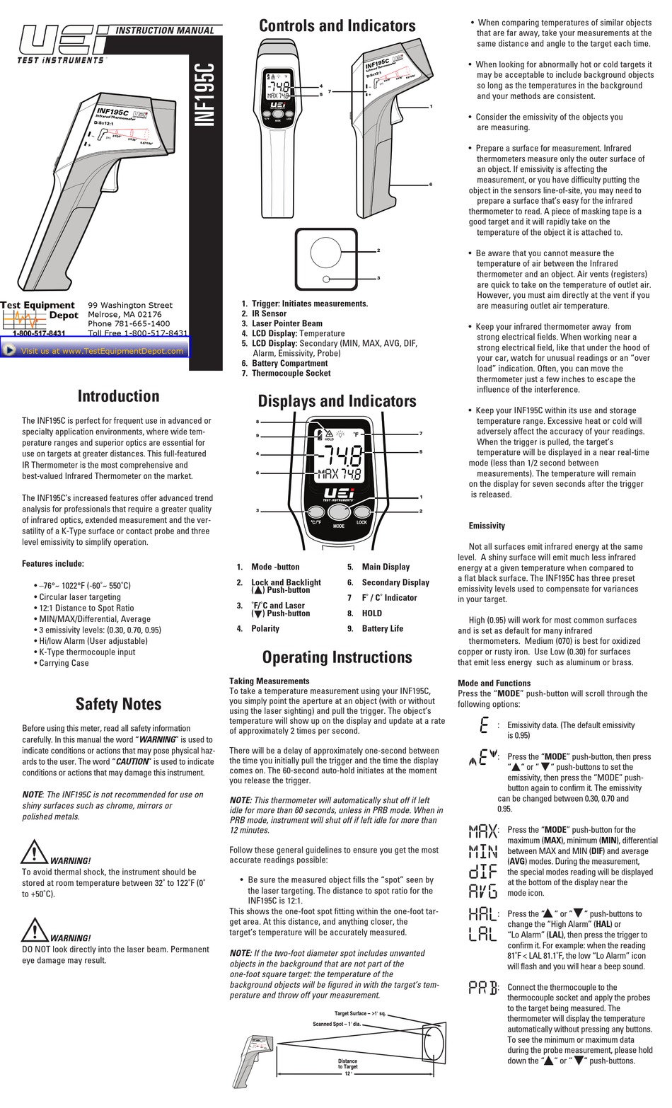 Uei Inf195c N Instruction Manual Pdf Download Manualslib 7489