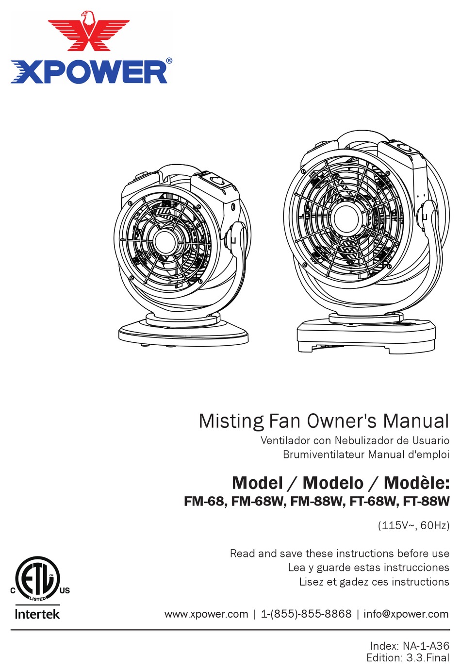 XPOWER FT68W OWNER'S MANUAL Pdf Download ManualsLib