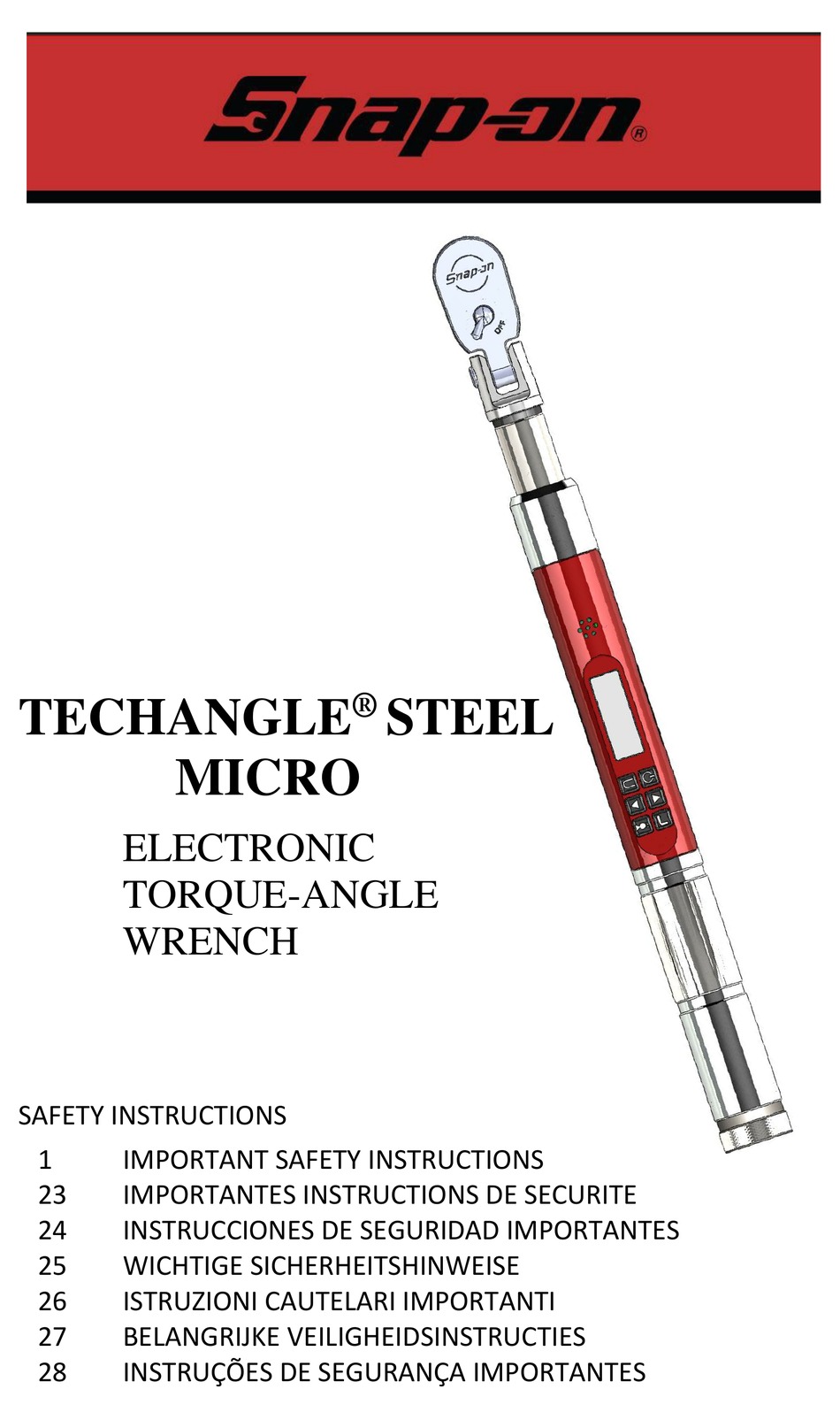 SNAPON TECHANGLE STEEL MICRO MANUAL Pdf Download ManualsLib
