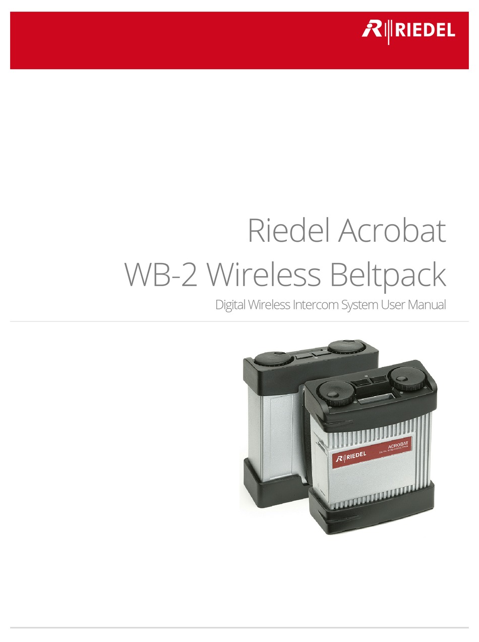 RIEDEL ACROBAT WB2 USER MANUAL Pdf Download ManualsLib