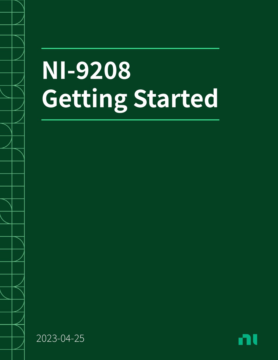 NATIONAL INSTRUMENTS NI9208 GETTING STARTED Pdf Download ManualsLib
