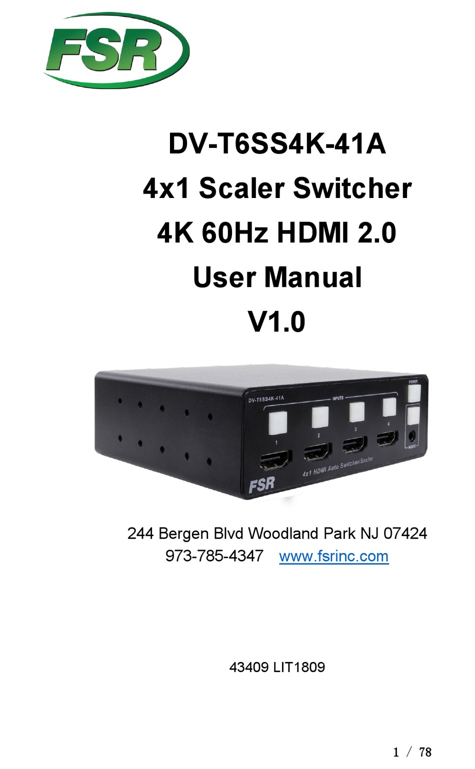 FSR DVT6SS4K41A USER MANUAL Pdf Download ManualsLib