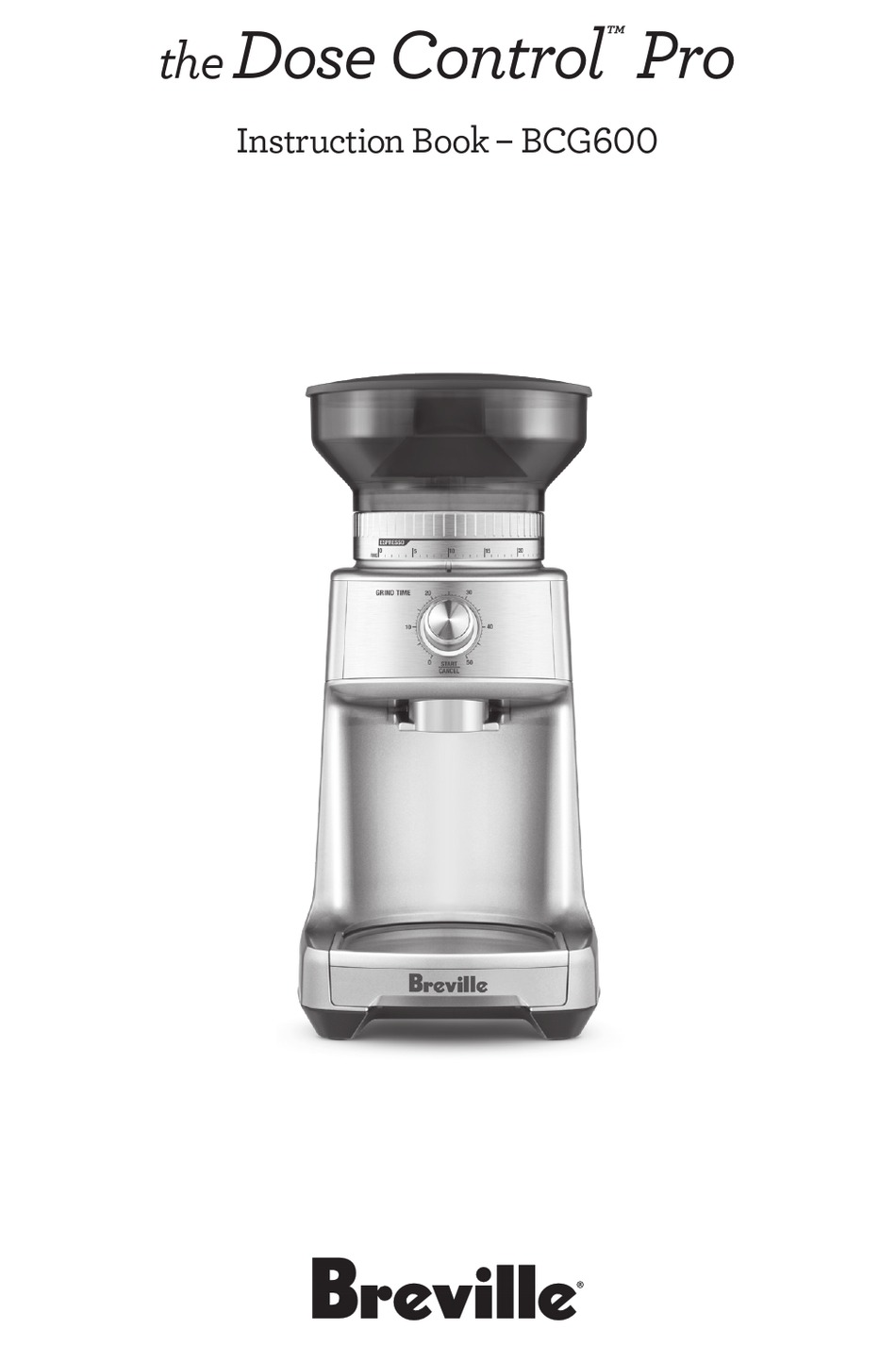 BREVILLE THE DOSE CONTROL PRO INSTRUCTION BOOK Pdf Download ManualsLib