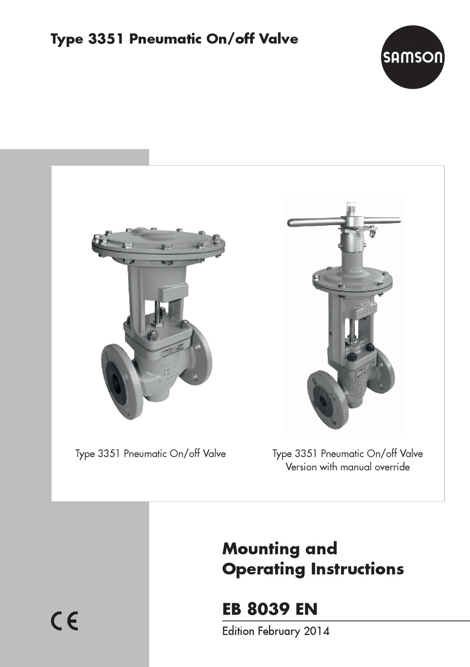 SAMSON 3351 MOUNTING AND OPERATING INSTRUCTIONS Pdf Download ManualsLib