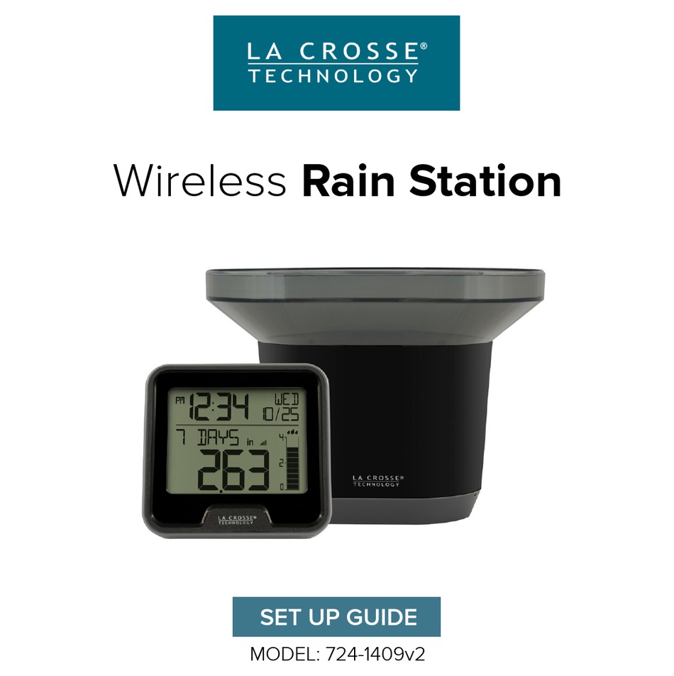 LA CROSSE TECHNOLOGY WIRELESS RAIN STATION SETUP MANUAL Pdf Download
