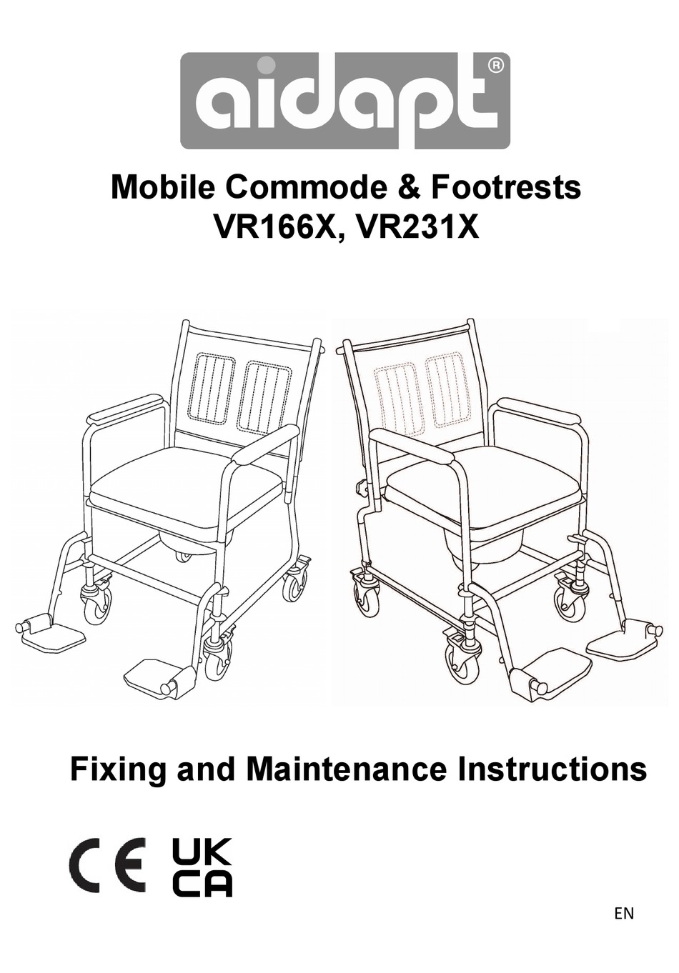 AIDAPT VR166X FIXING AND MAINTENANCE INSTRUCTIONS Pdf Download | ManualsLib