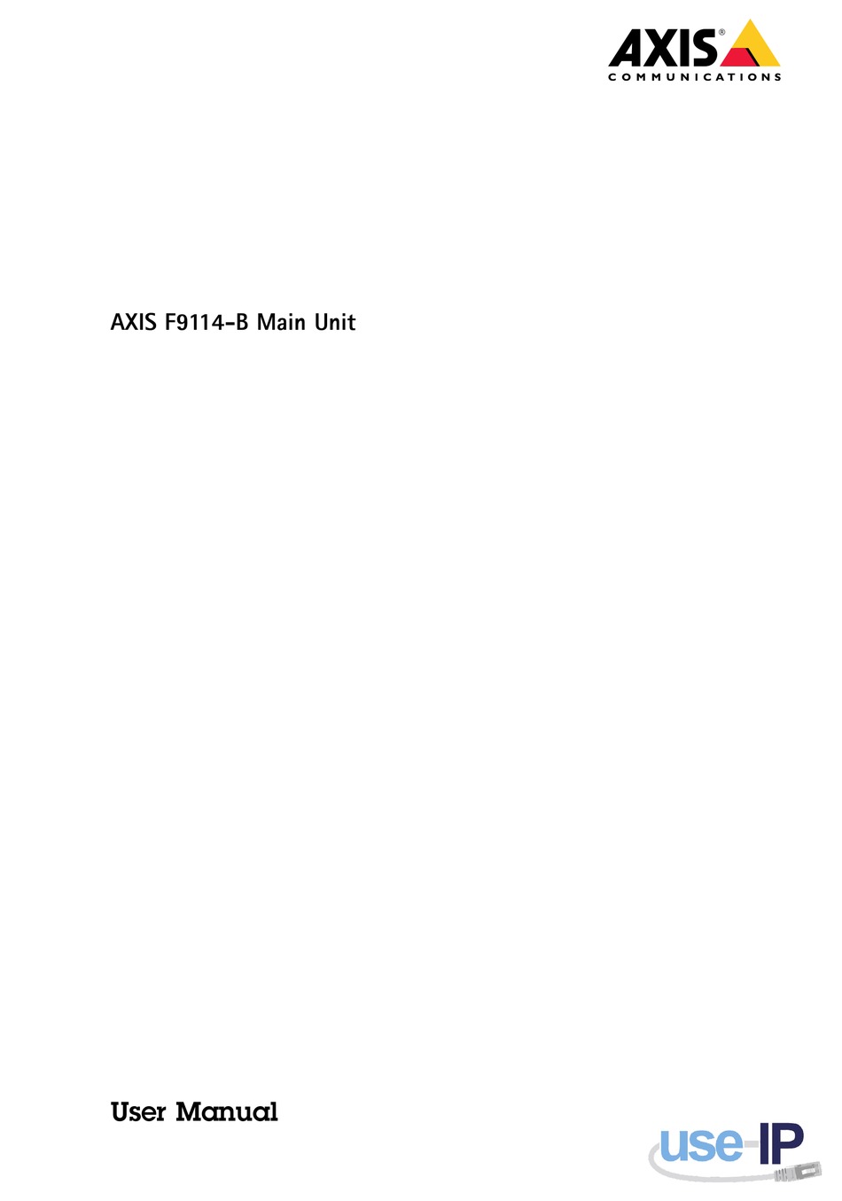 AXIS F9114-B USER MANUAL Pdf Download | ManualsLib