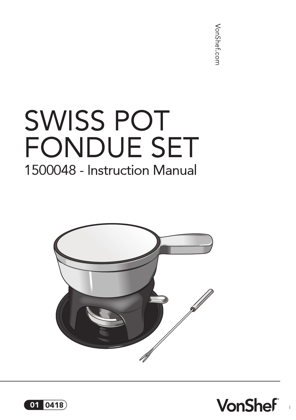 VONSHEF SWISS POT FONDUE SET INSTRUCTION MANUAL Pdf Download ManualsLib