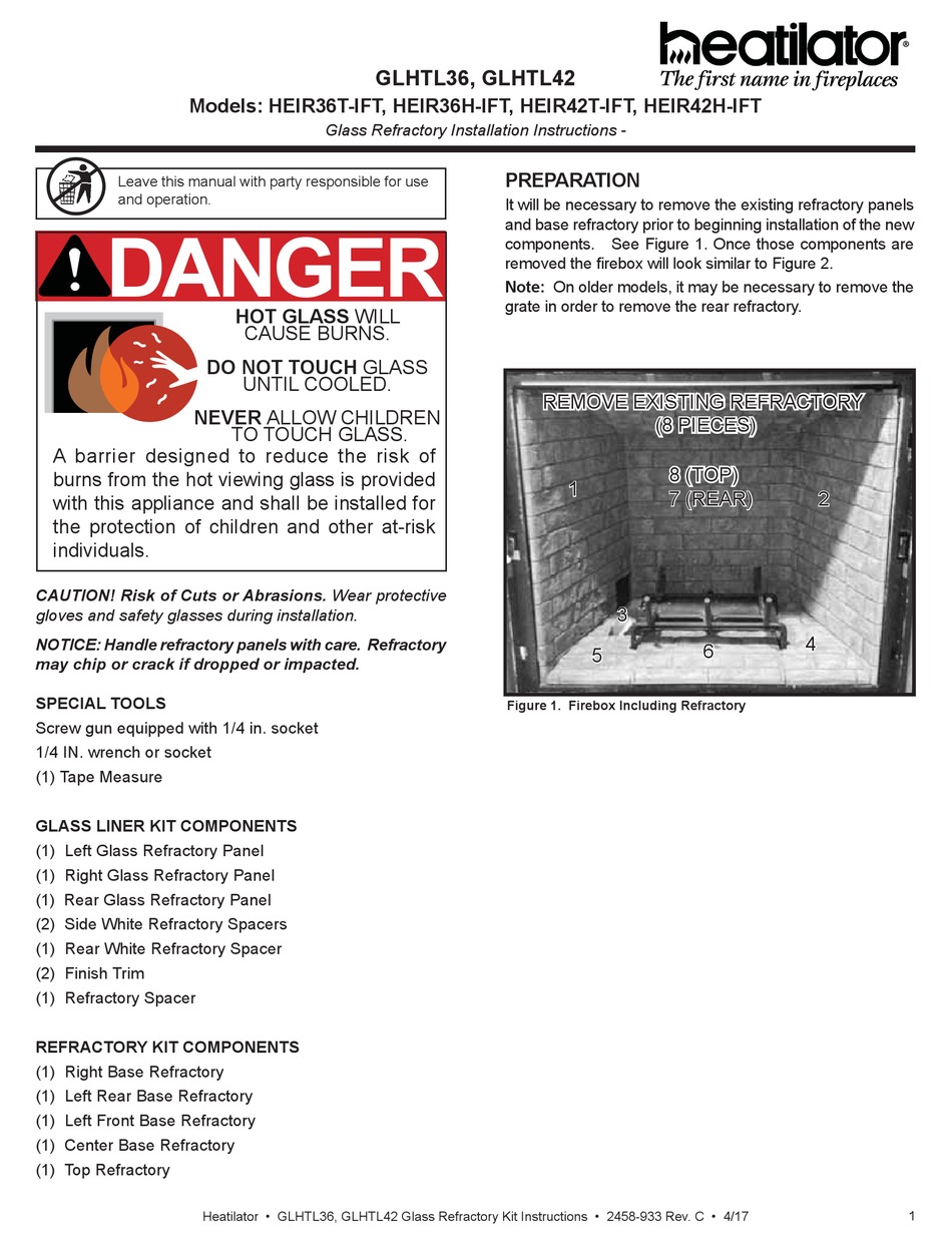 HEATILATOR GLHTL36 INSTALLATION INSTRUCTIONS MANUAL Pdf Download