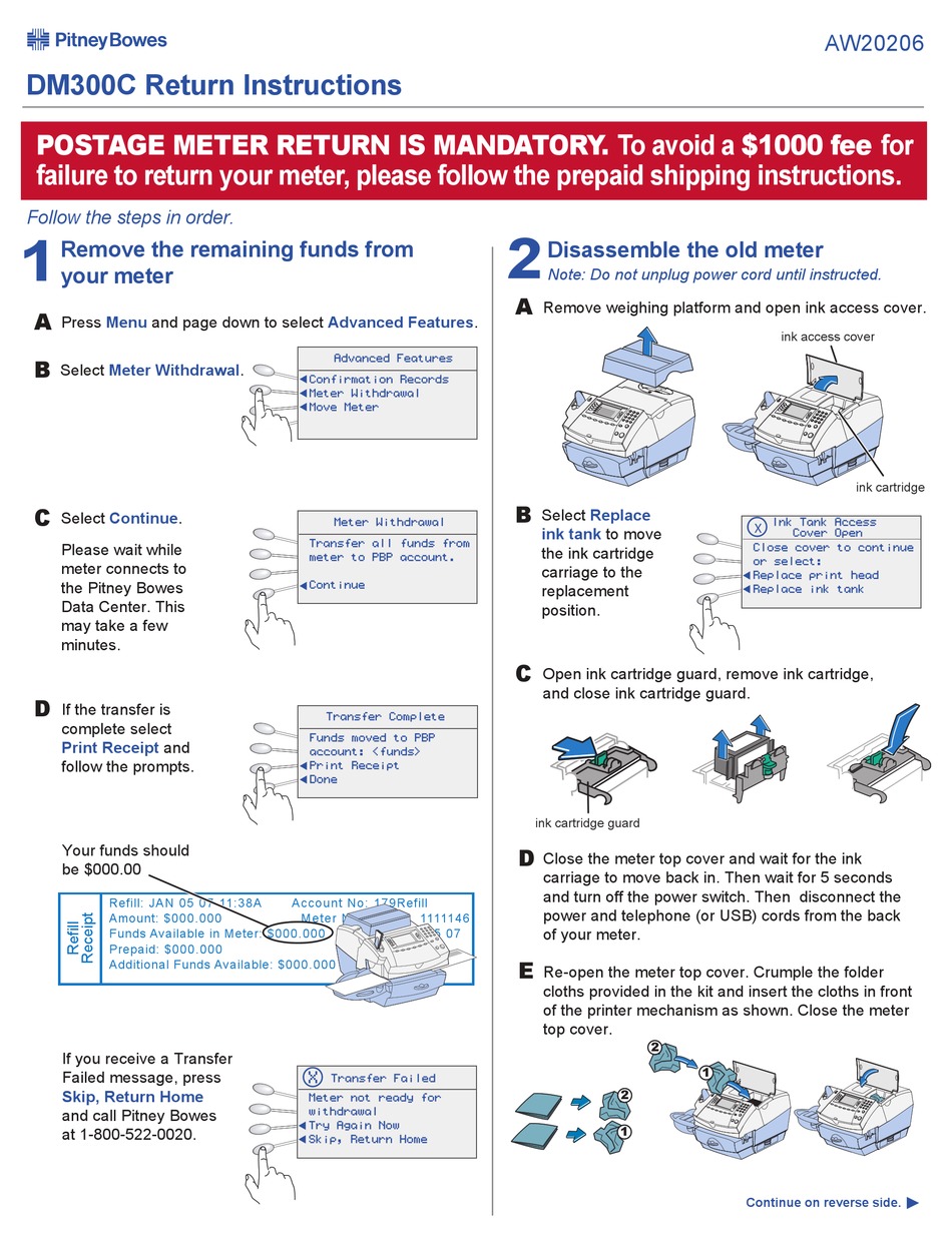 PITNEY BOWES DM300C INSTRUCTIONS Pdf Download ManualsLib