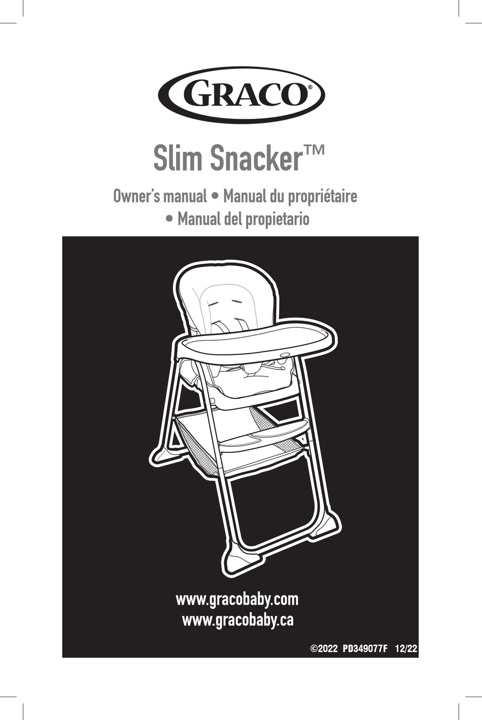 GRACO SLIM SNACKER OWNER'S MANUAL Pdf Download ManualsLib