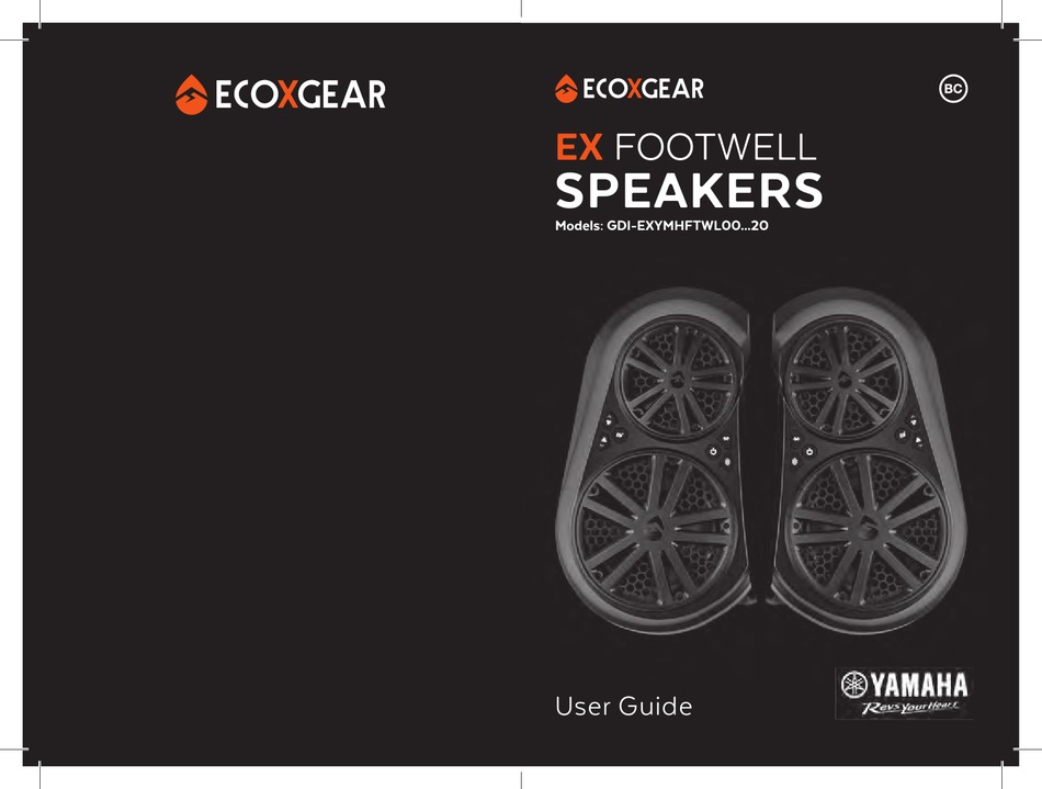 YAMAHA ECOXGEAR EX FOOTWELL USER MANUAL Pdf Download ManualsLib