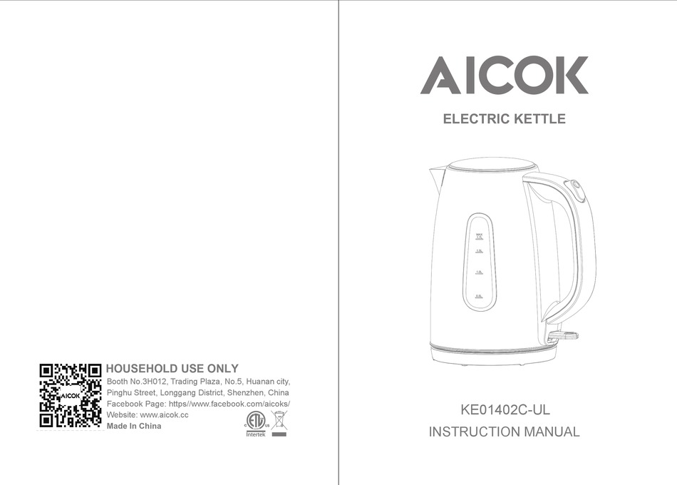 AICOK KE01402CUL INSTRUCTION MANUAL Pdf Download ManualsLib