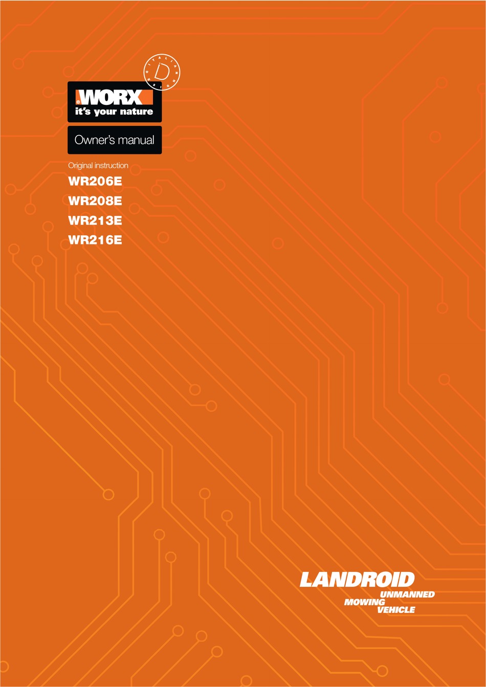 WORX WR206E OWNER'S MANUAL Pdf Download ManualsLib