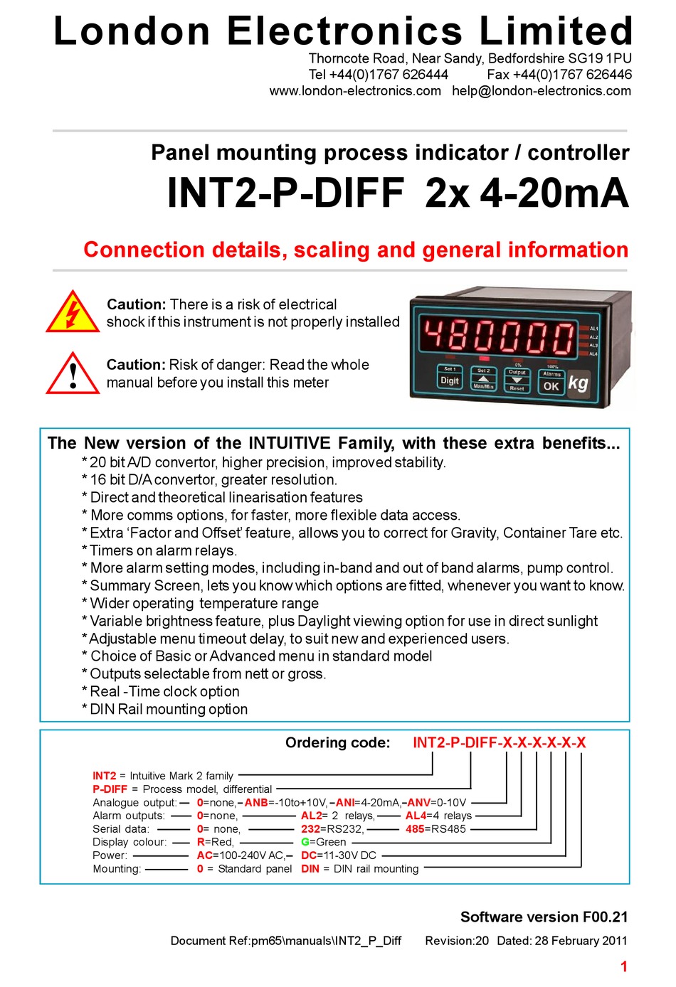 LONDON ELECTRONICS INT2PDIFF MANUAL Pdf Download ManualsLib
