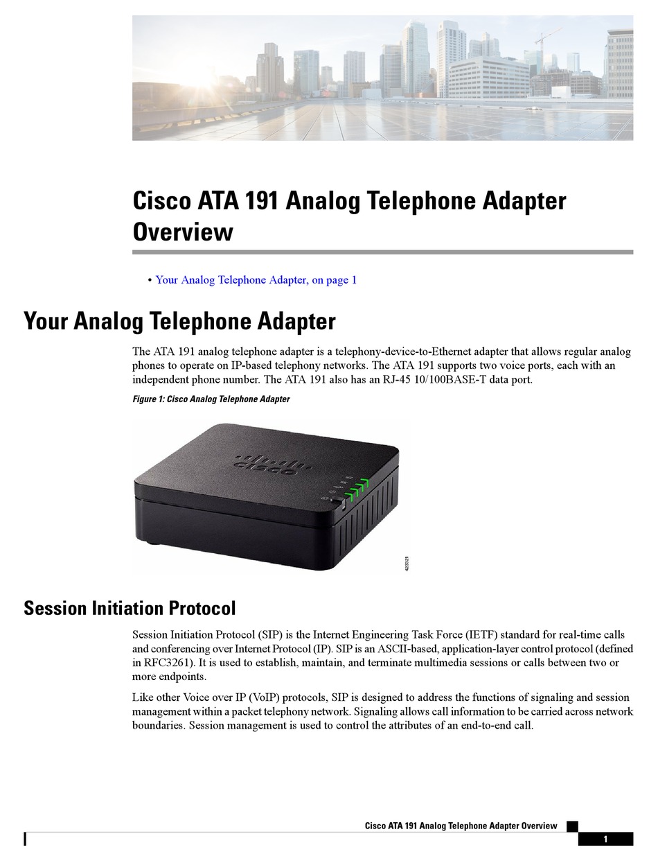 CISCO ATA 191 QUICK START MANUAL Pdf Download ManualsLib