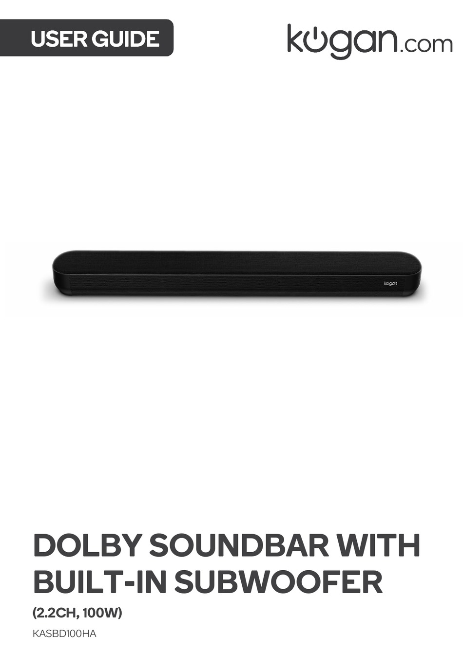 KOGAN KASBD100HA USER MANUAL Pdf Download ManualsLib