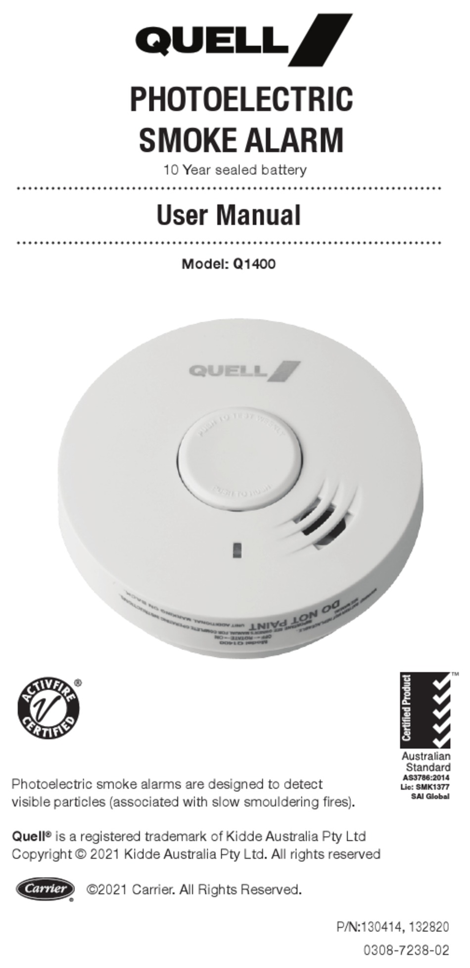 CARRIER QUELL Q1400 USER MANUAL Pdf Download ManualsLib