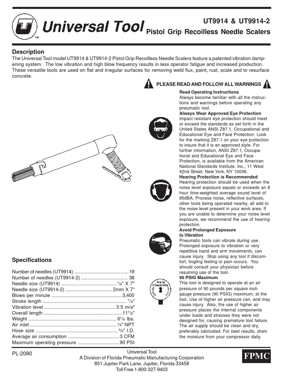 UNIVERSAL TOOL UT9914 MANUAL Pdf Download ManualsLib