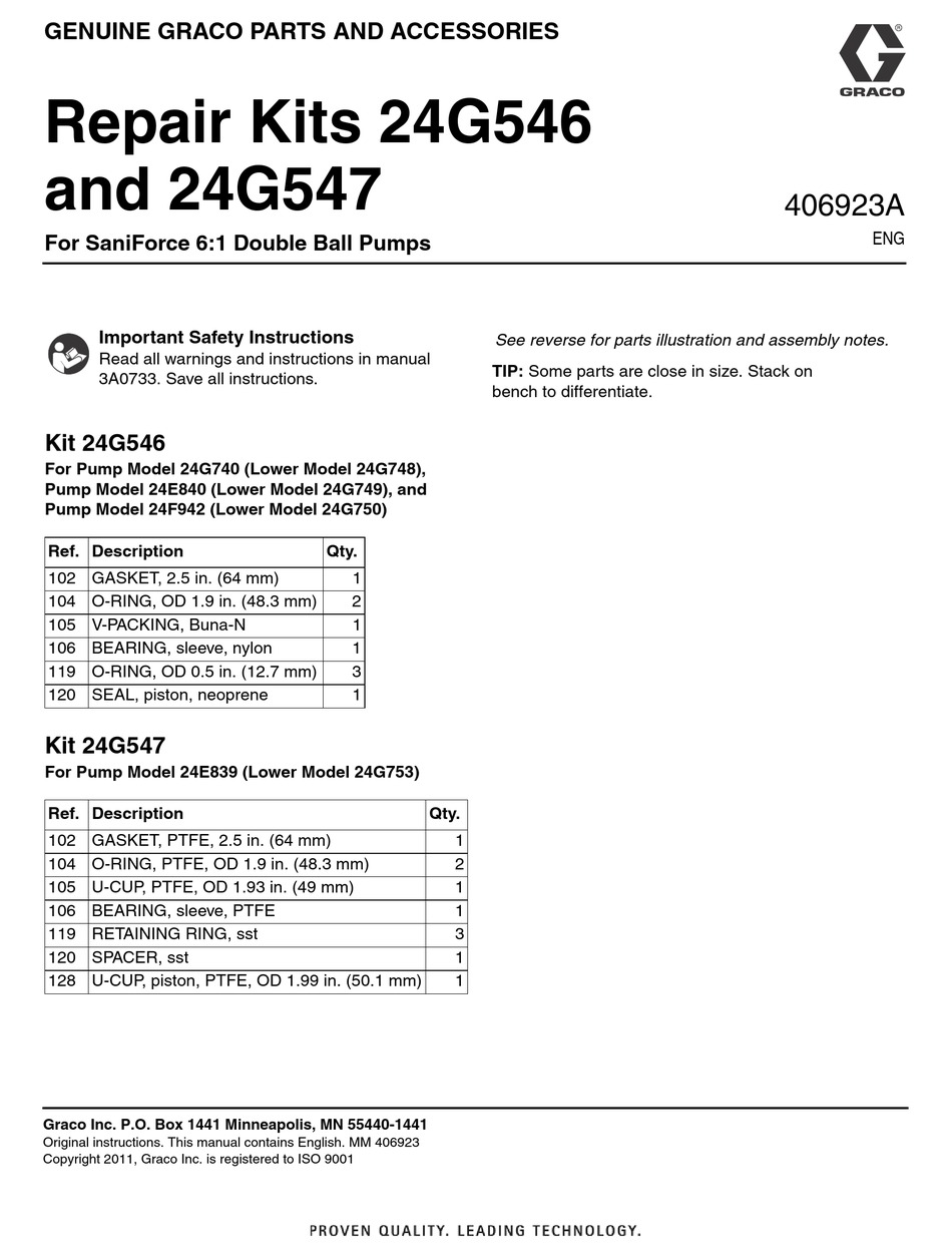 GRACO 24G546 INSTRUCTIONS Pdf Download ManualsLib