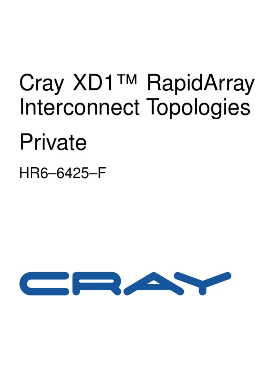 CRAY XD1 RAPIDARRAY MANUAL Pdf Download ManualsLib