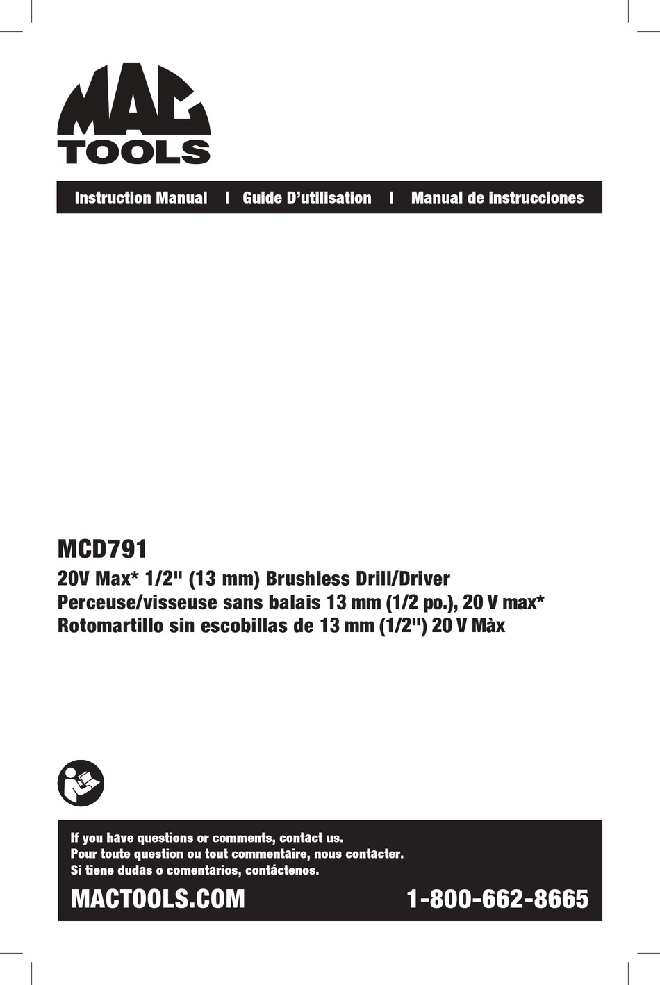 MAC TOOLS MCD791CA INSTRUCTION MANUAL Pdf Download ManualsLib