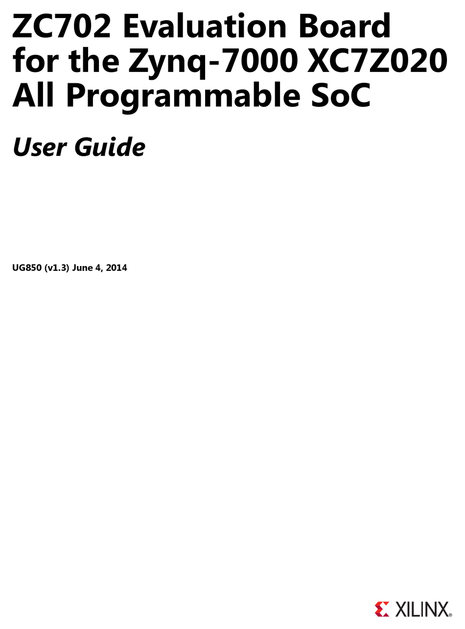 XILINX ZC702 USER MANUAL Pdf Download ManualsLib