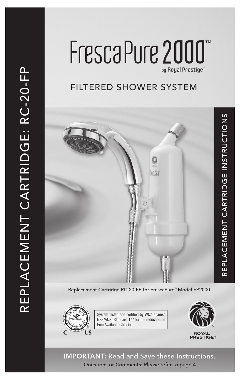 FRESCAPURE™ Shower Filter – VIP Customers