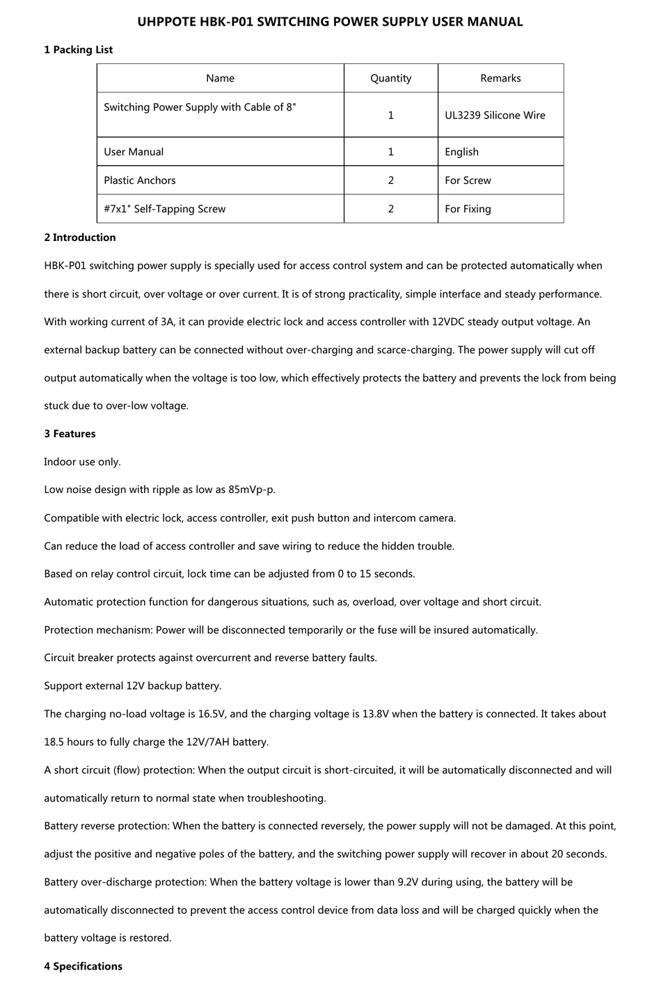 UHPPOTE HBKP01 USER MANUAL Pdf Download ManualsLib