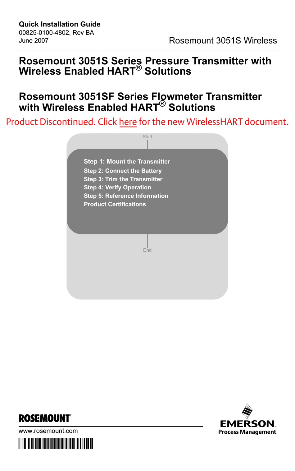 EMERSON ROSEMOUNT 3051S SERIES QUICK INSTALLATION MANUAL Pdf Download ...