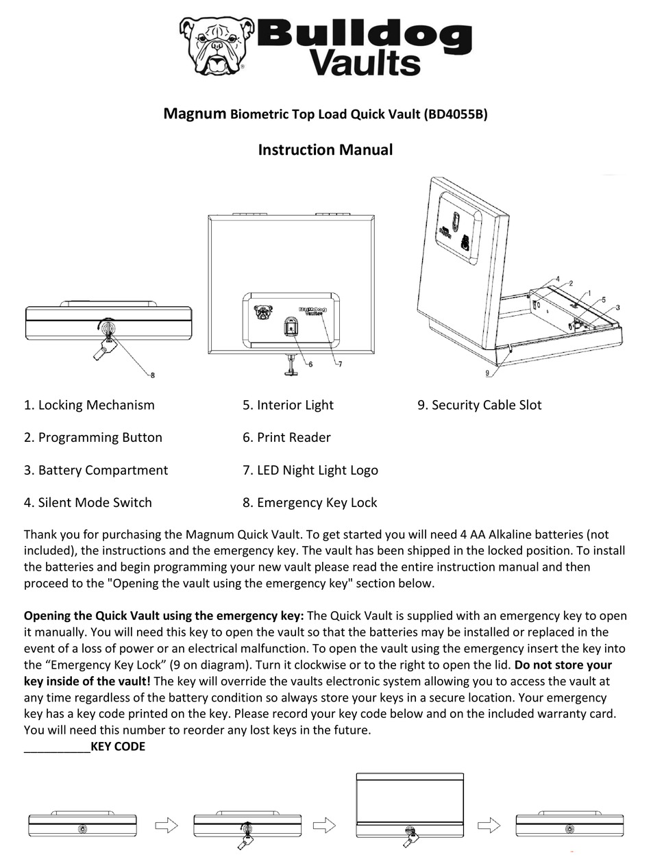 BULLDOG SECURITY BD4055B INSTRUCTION MANUAL Pdf Download ManualsLib