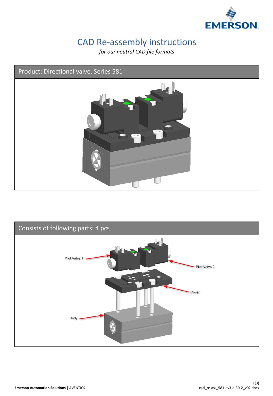 EMERSON 581 SERIES RE-ASSEMBLY INSTRUCTIONS Pdf Download | ManualsLib