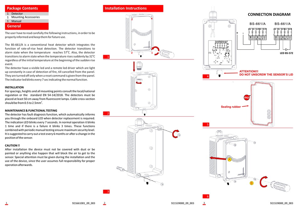 OLYMPIA ELECTRONICS BS-661/A INSTALLATION INSTRUCTIONS Pdf Download ...