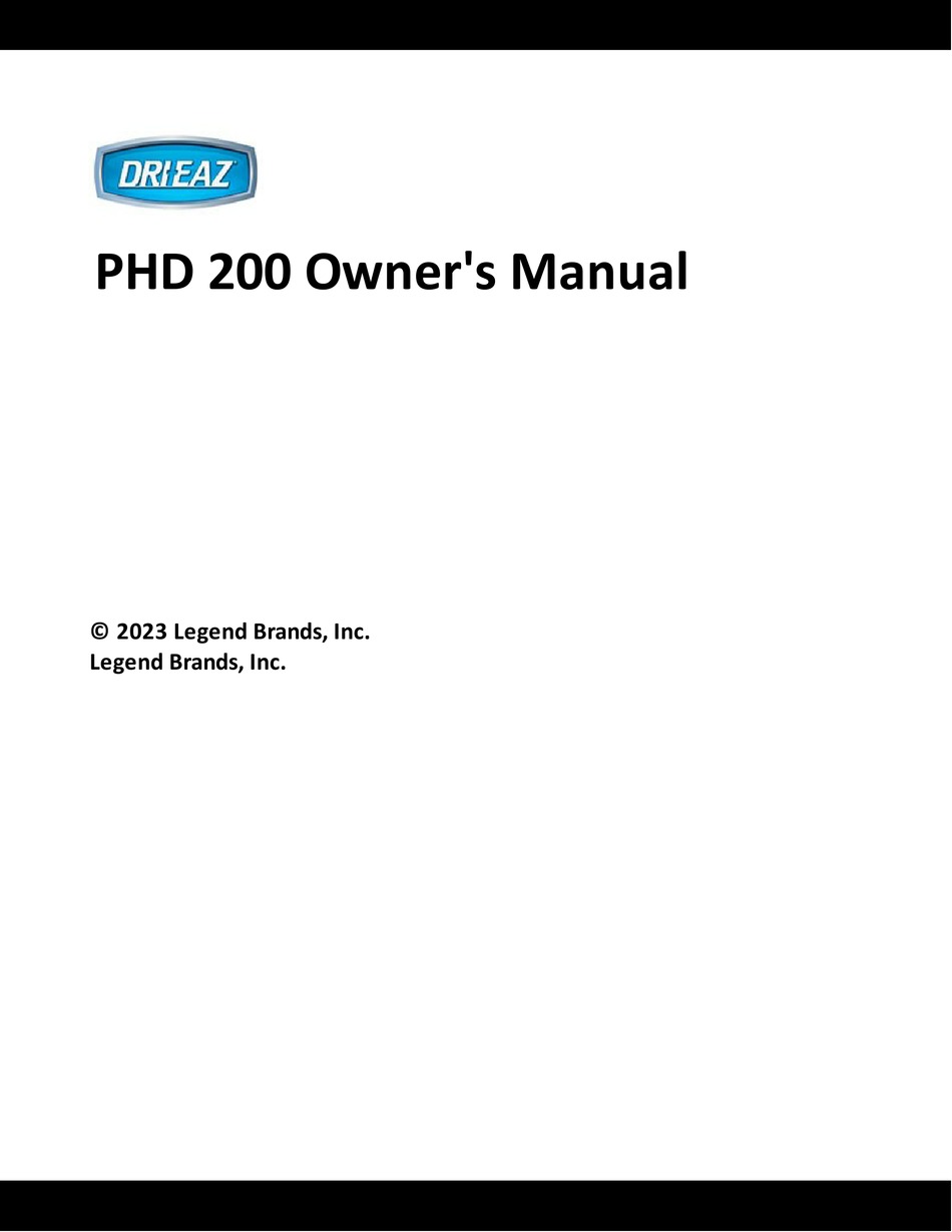 DRIEAZ PHD 200 OWNER