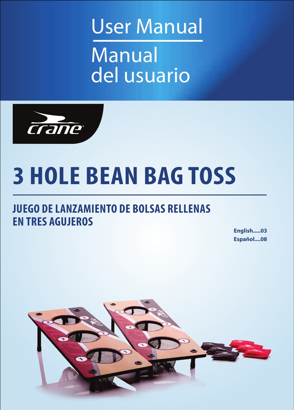 CRANE 3 HOLE BEAN BAG TOSS USER MANUAL Pdf Download ManualsLib