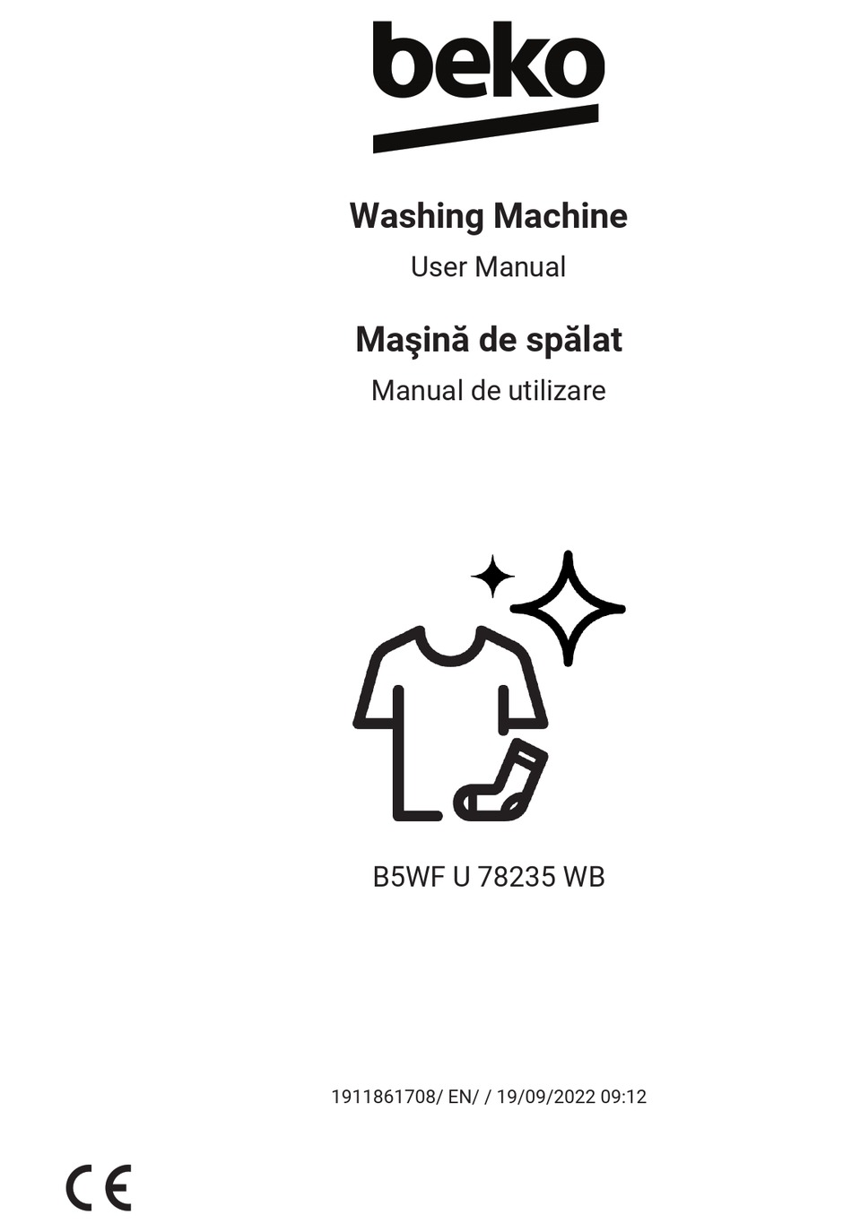 BEKO B5WF U 78235 WB USER MANUAL Pdf Download | ManualsLib