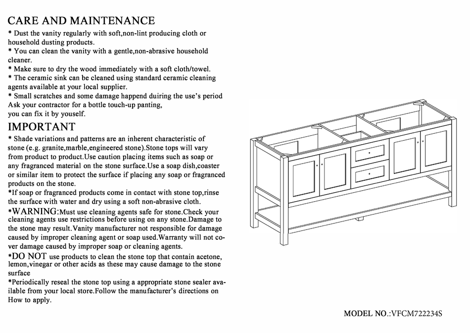 DREAMLINE CONTINUUM VFCM722234S QUICK START MANUAL Pdf Download