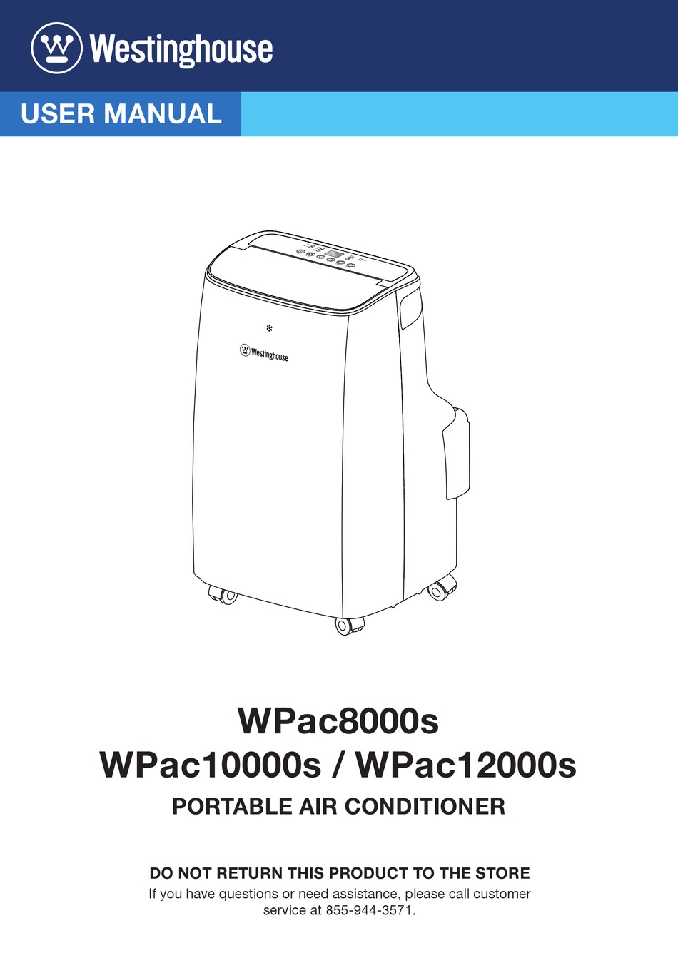 WESTINGHOUSE WPAC8000S USER MANUAL Pdf Download ManualsLib
